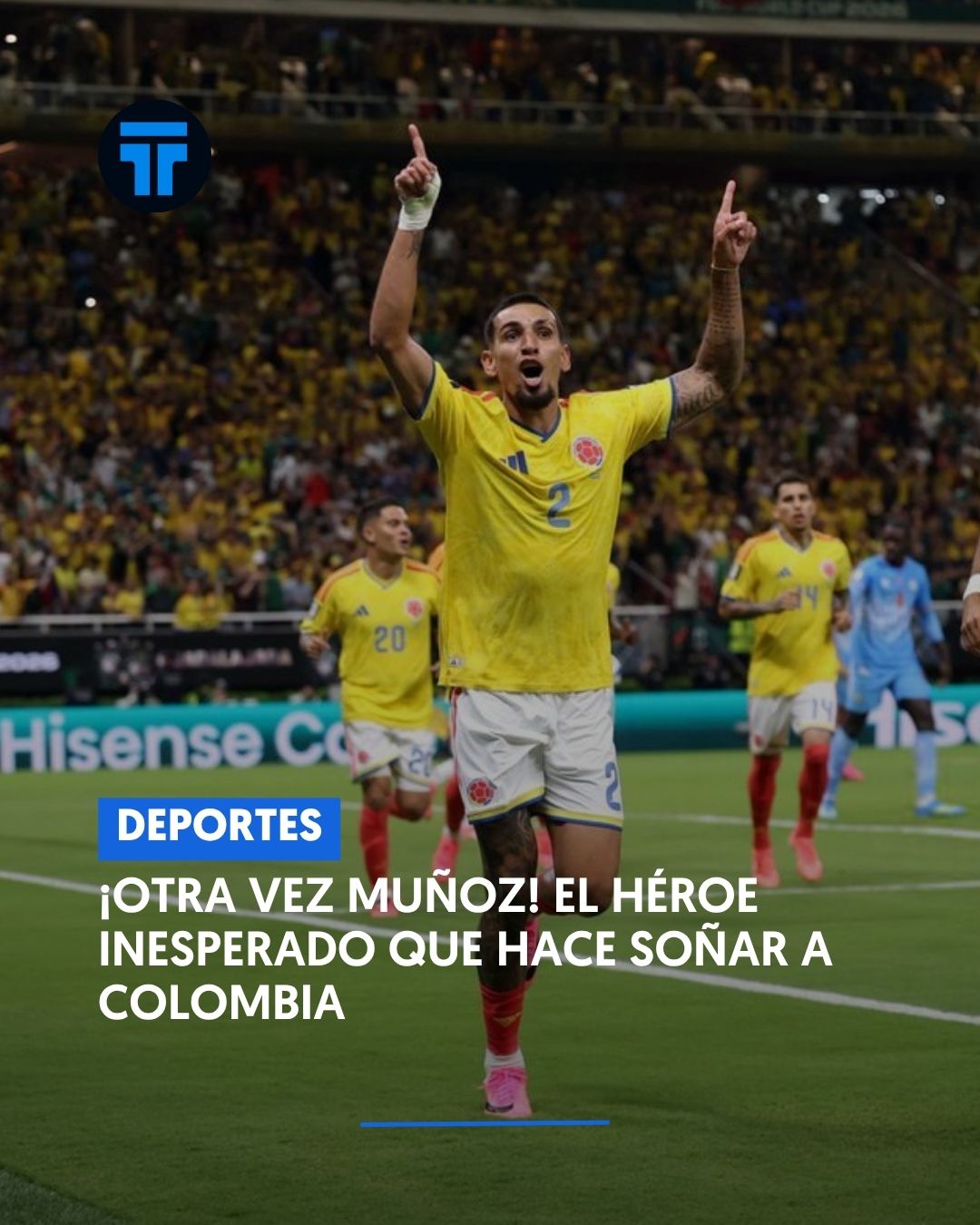 ¡Colombia a 16avos! Daniel Muñoz derribó el muro de Congo y selló la clasificación