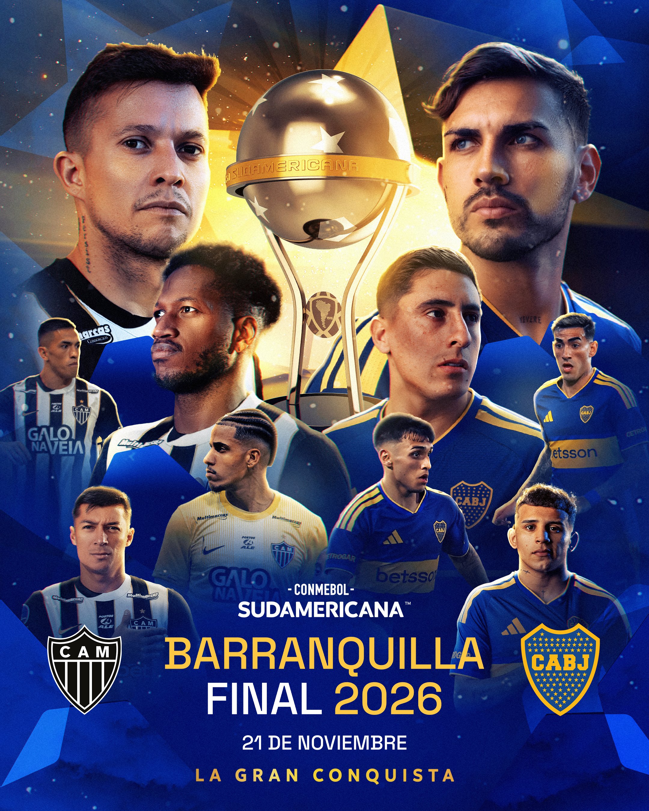 Boca Juniors y Atlético Mineiro disputarán la final de la Sudamericana en Barranquilla